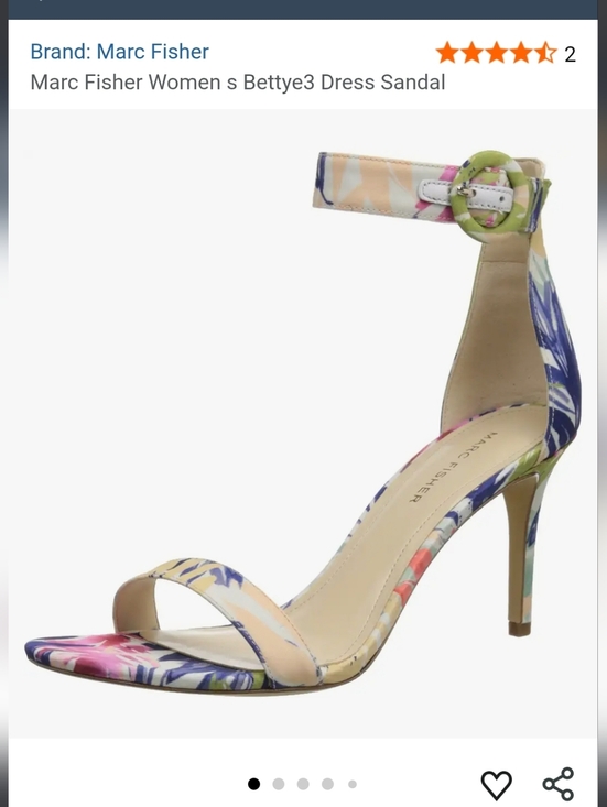 Marc Fisher Shoes - Marc Fisher Multicolor Floral Ankle-Strap Stiletto Sandal